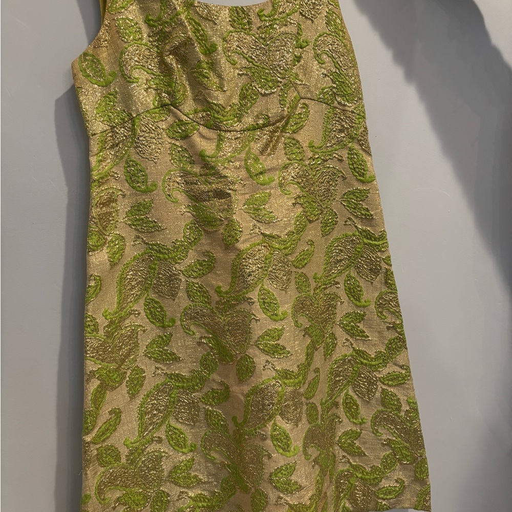 Incredible Vintage 50’s, 60’s Metallic Brocade Dress and Coat Set - Picture 5 of 16
